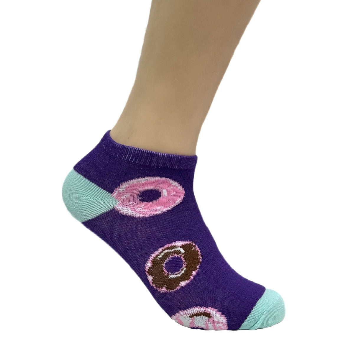 Yummy Donut Ankle Socks (Adult Medium - Women's Shoe Sizes 5-10), Donut Ankle Pink