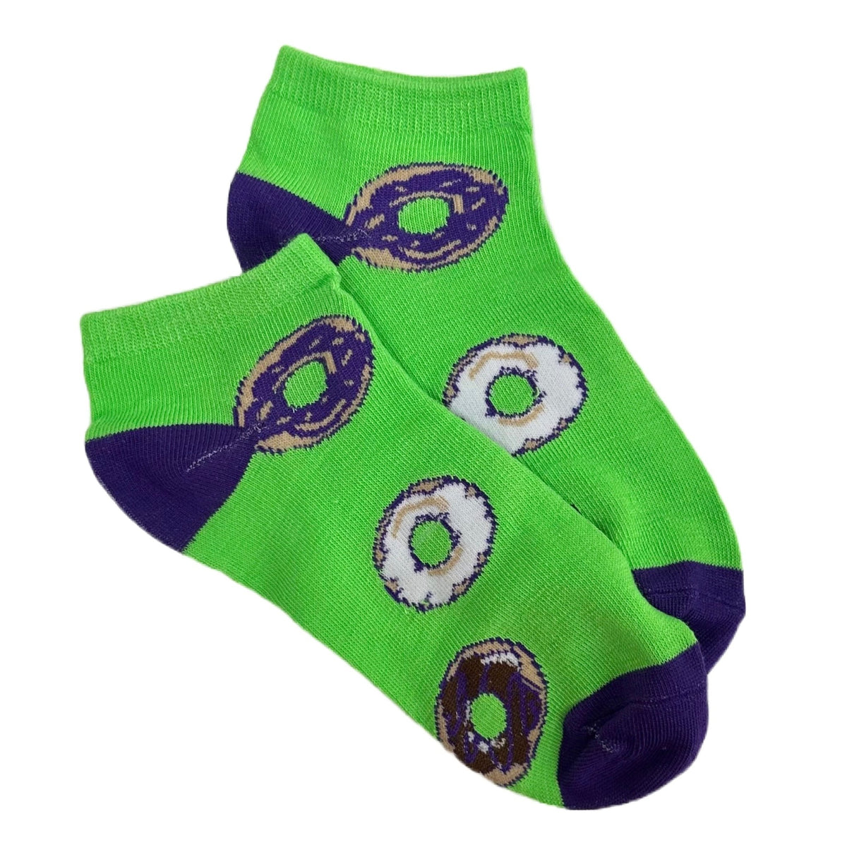 Yummy Donut Ankle Socks (Adult Medium - Women's Shoe Sizes 5-10), Donut Ankle Green