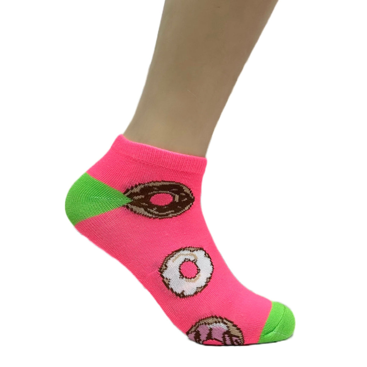 Yummy Donut Ankle Socks (Adult Medium - Women's Shoe Sizes 5-10), Donut Ankle Green