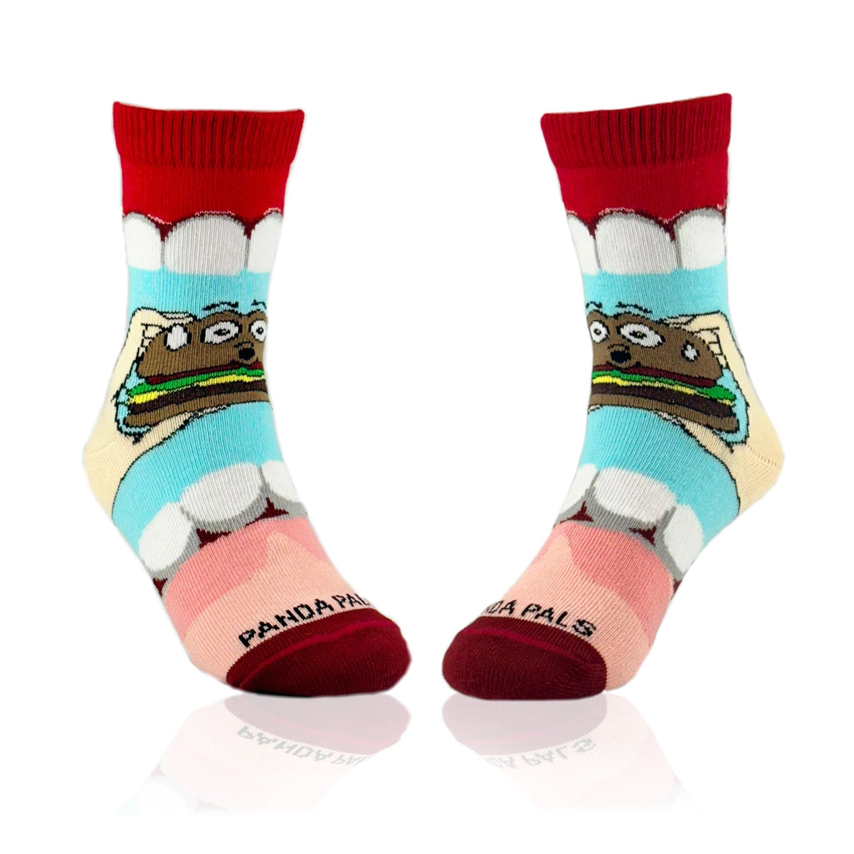 Yummy Hamburger Socks from the Sock Panda (Ages 3-7), EatBurgerPalMd