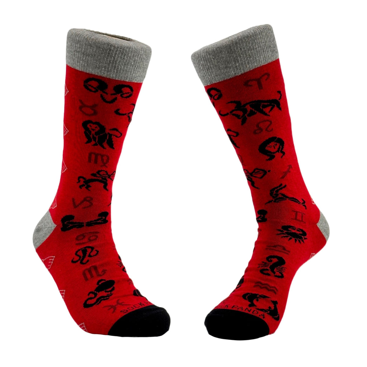 Zodiac Socks from the Sock Panda (Adult Large - Men's Shoe Sizes 8-12), RedZodiacLg