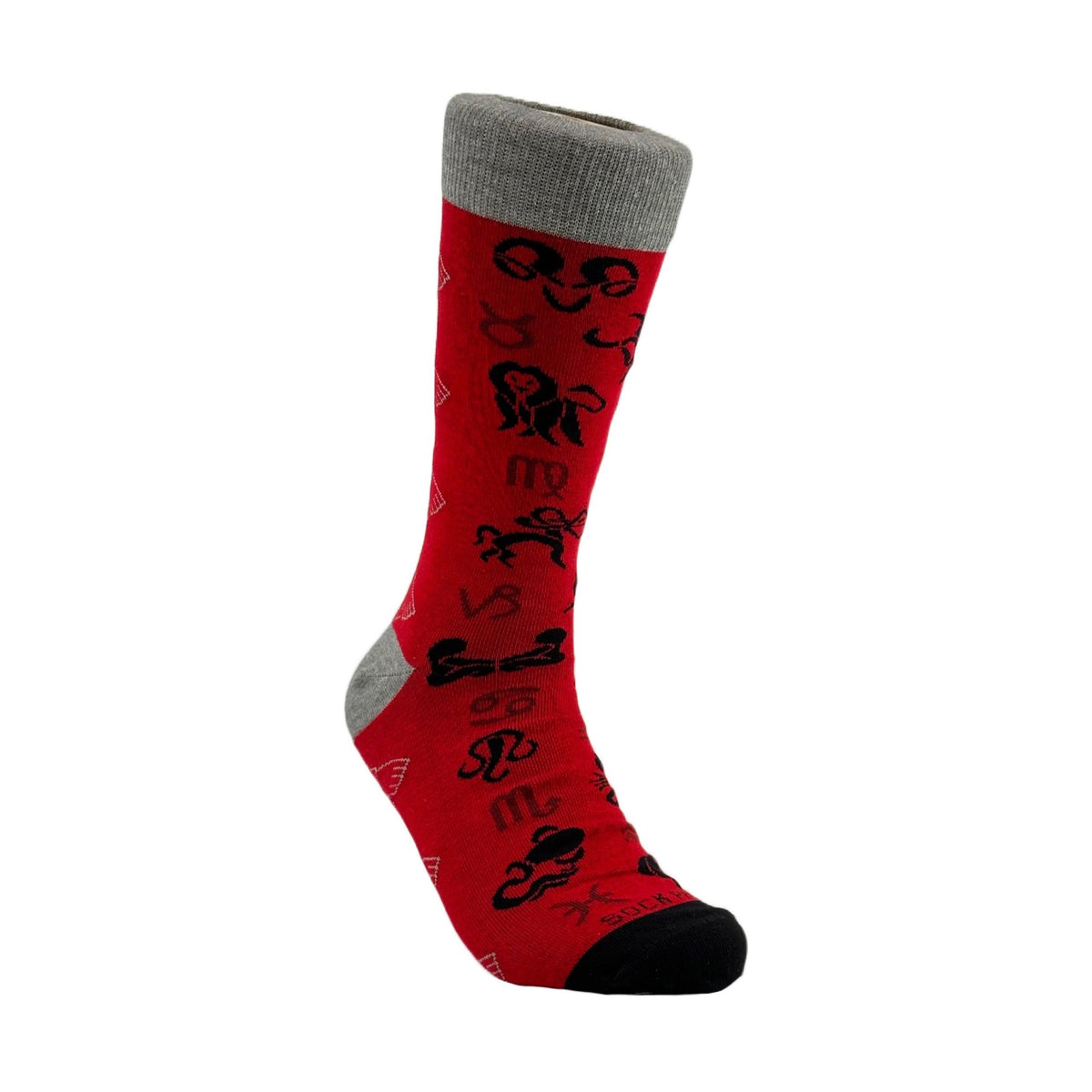 Zodiac Socks from the Sock Panda (Adult Large - Men's Shoe Sizes 8-12), RedZodiacLg