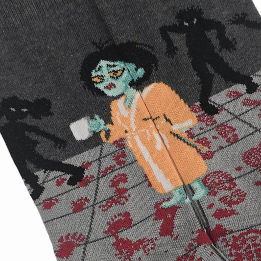 Zombie Good Morning Socks (Adult Medium - Women's Shoe Sizes 5 - 10)