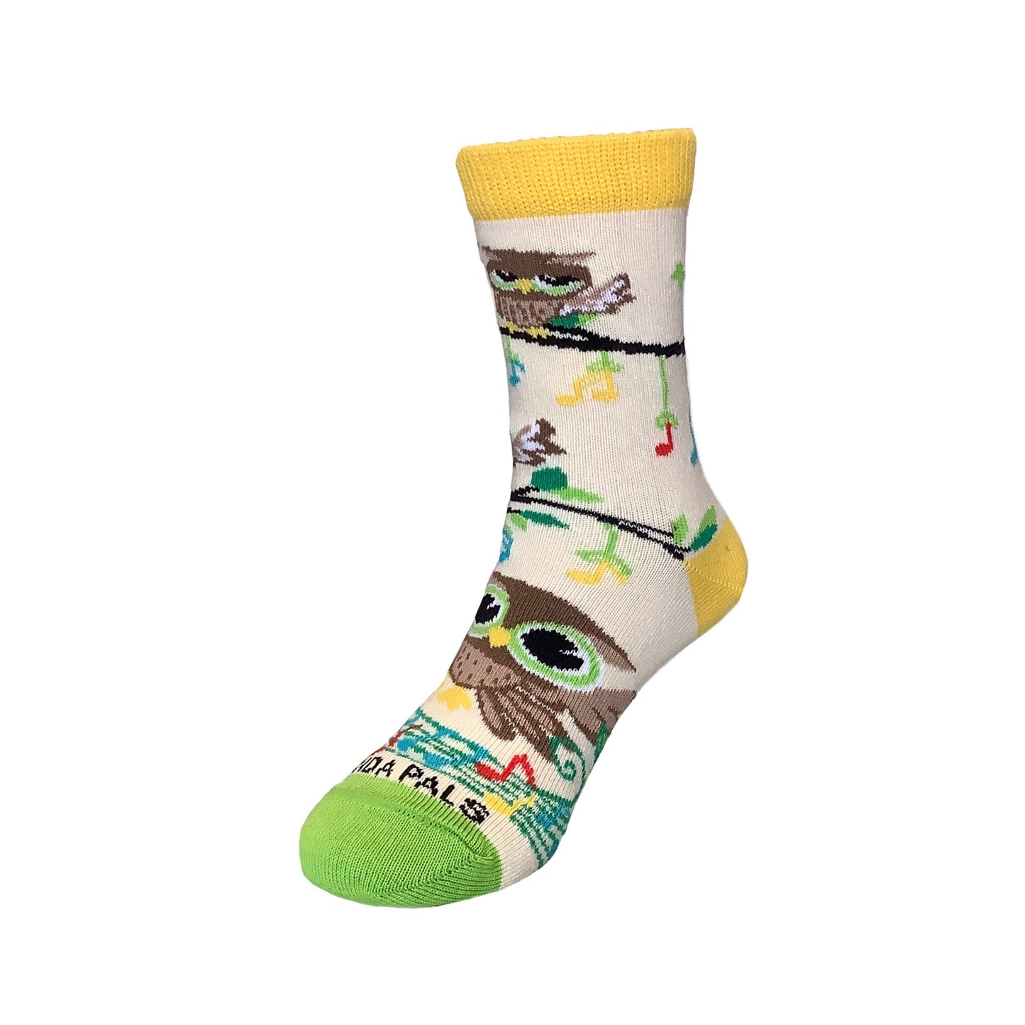 Owls Chorus Music Notes Socks (Ages 3-7) from the Sock Panda