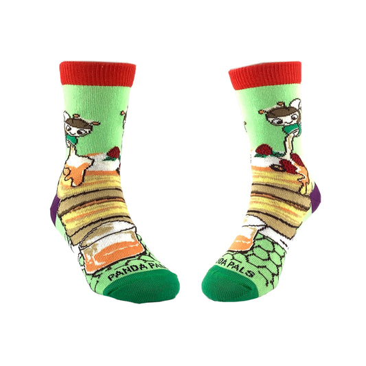 Yummy Pancake Breakfast Bee Honey Sock (Ages 3-7) from the Sock Panda
