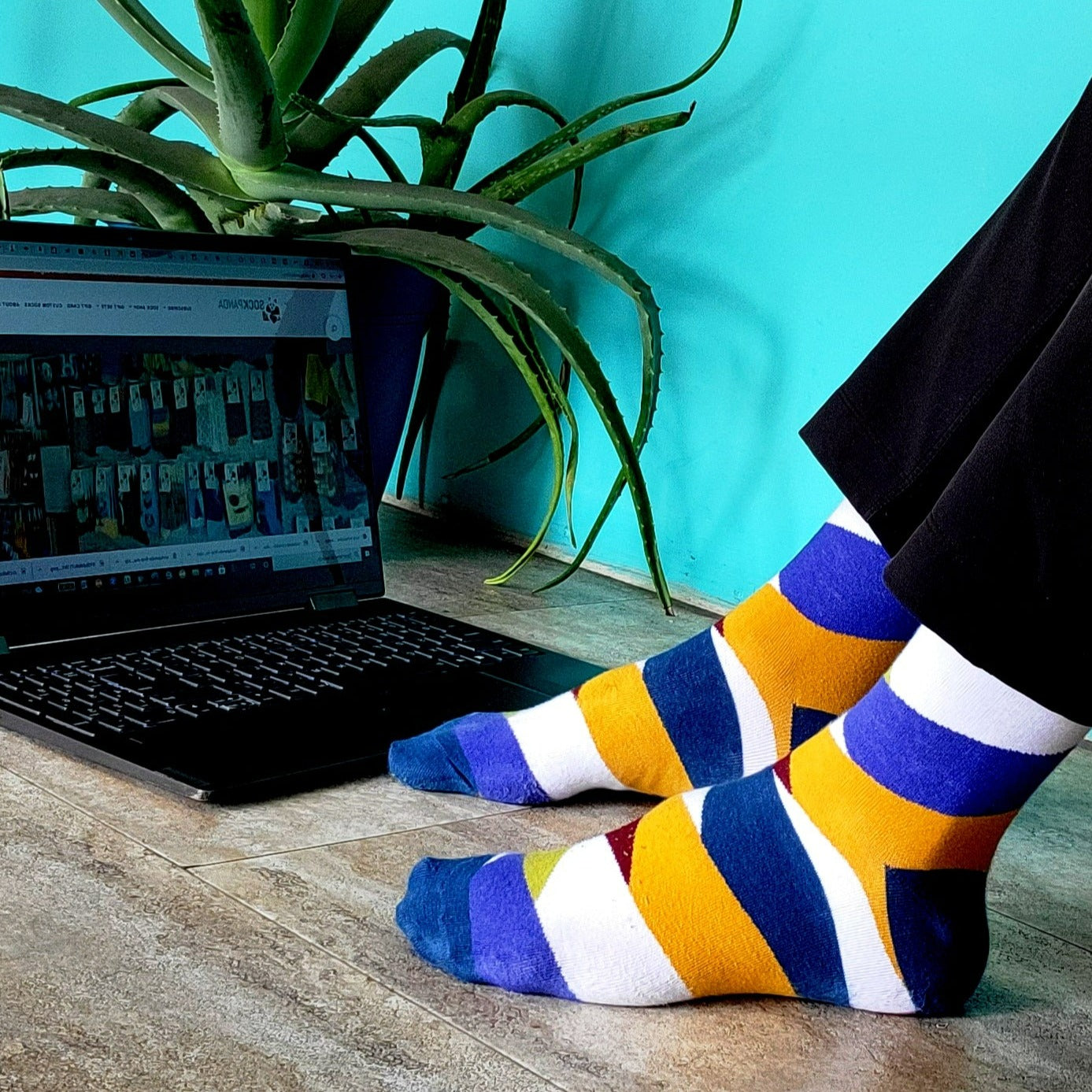 Stylish and Funky Striped Pattern Socks from the Sock Panda