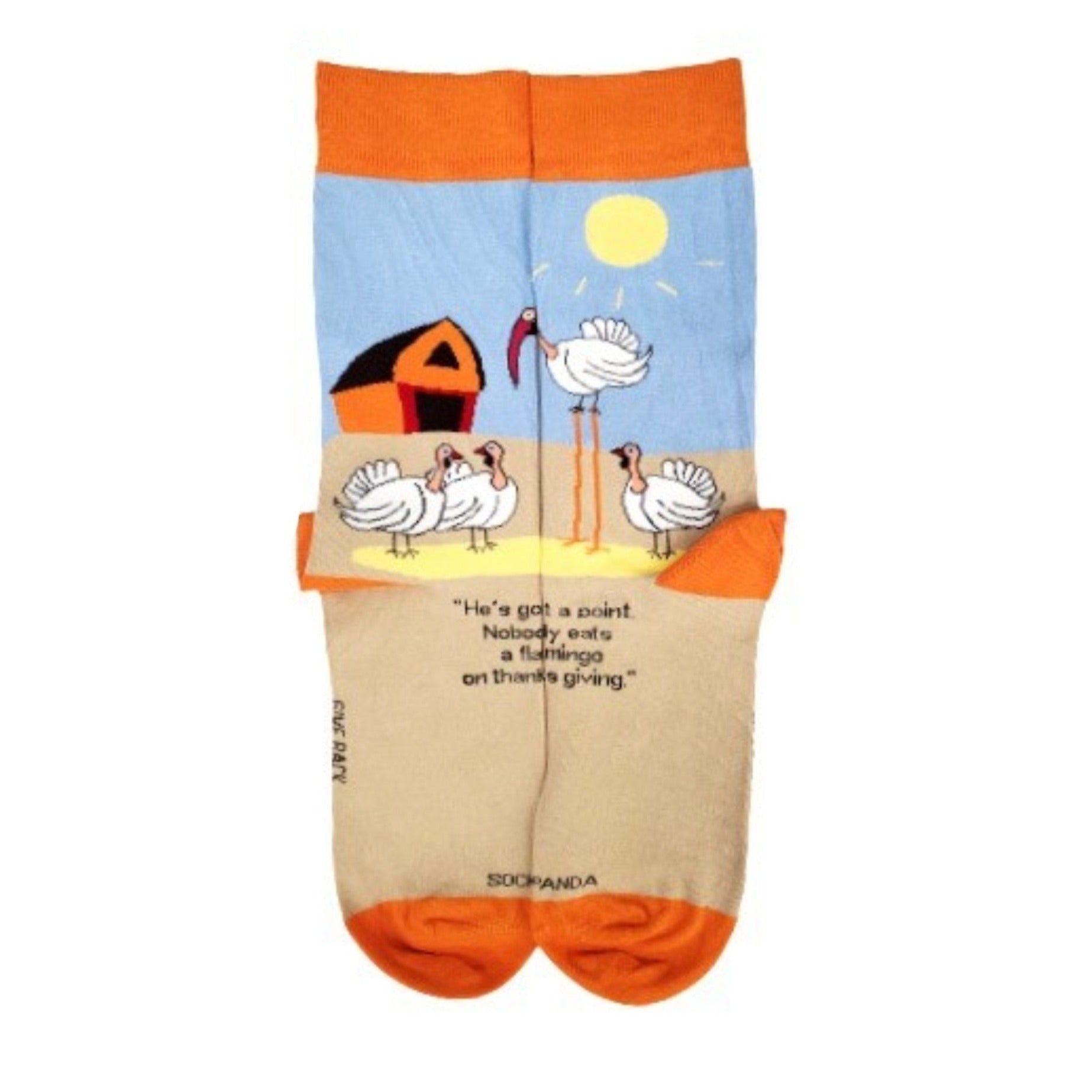 Comical Thanksgiving Turkey Socks from the Sock Panda
