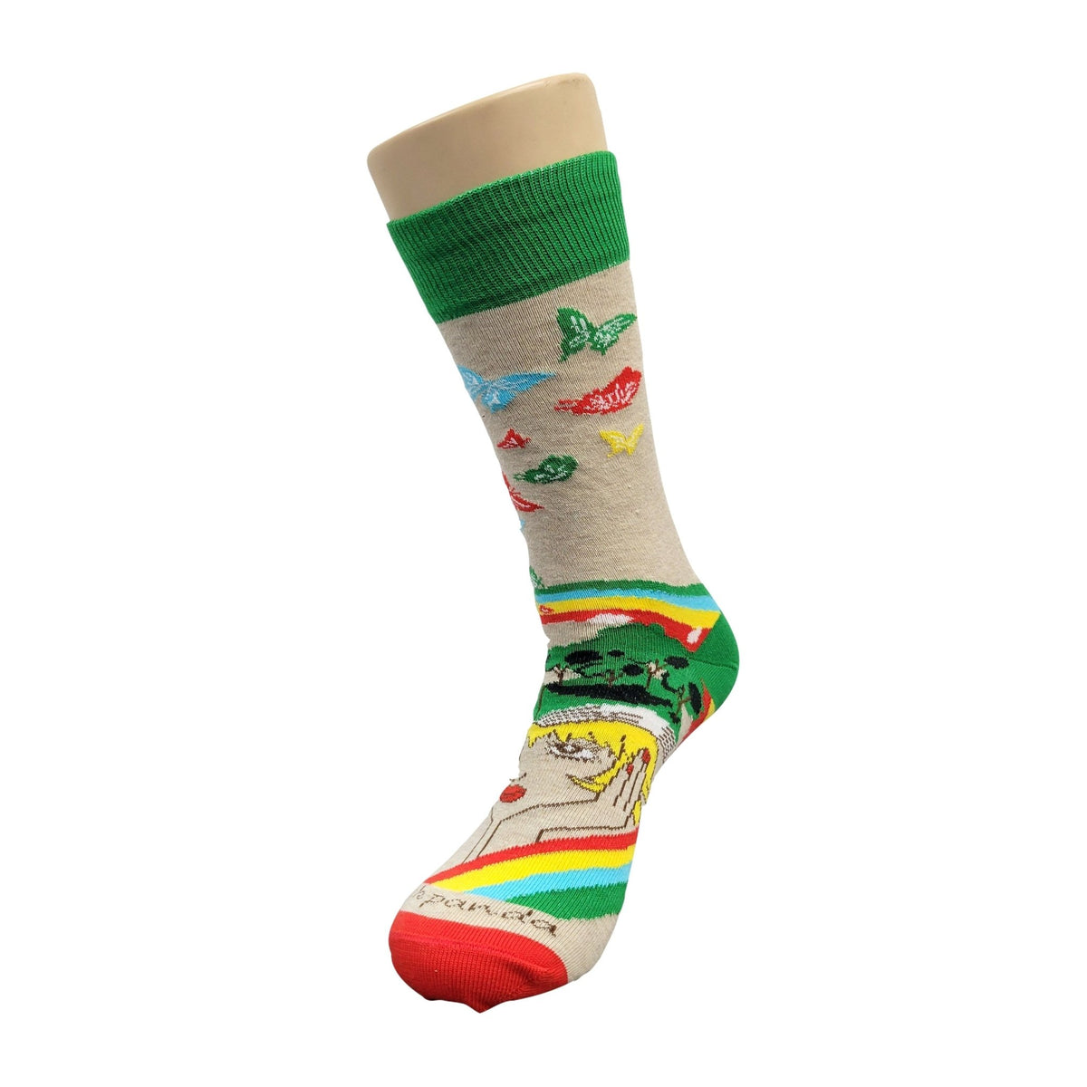 A Book Lovers Dream Sock with Butterflies from the Sock Panda, Dream Book