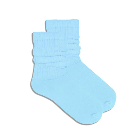 Sky Blue Slouch Socks (Adult Medium)