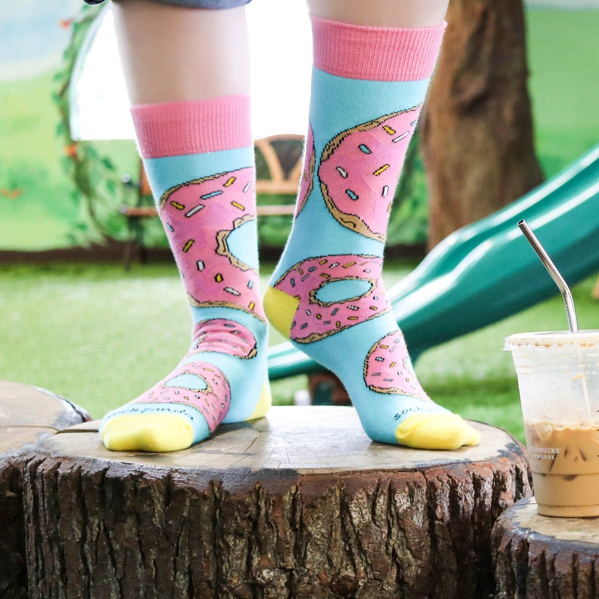 Amazing and Delicious Donut Socks from the Sock Panda, Woman Donut