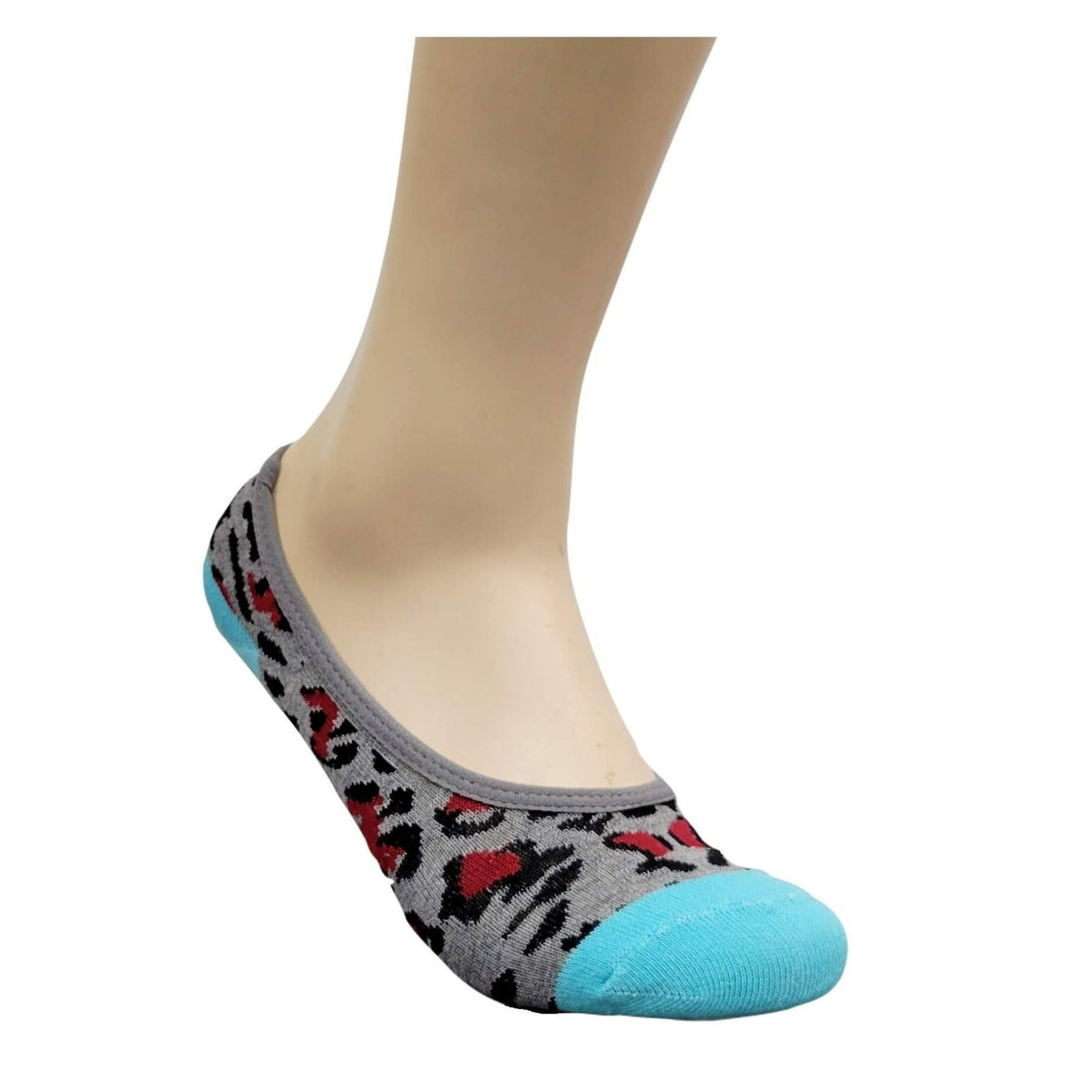 Animal Print No Show Liner Socks for Women, Animal Print No Blue