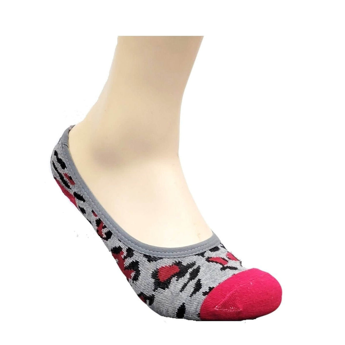 Animal Print No Show Liner Socks for Women, Animal Print No Red