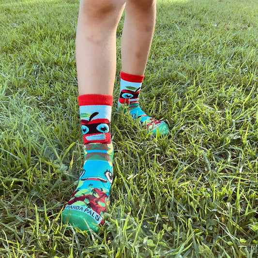 Apple Super Hero Socks from the Sock Panda (Ages 3 - 7)