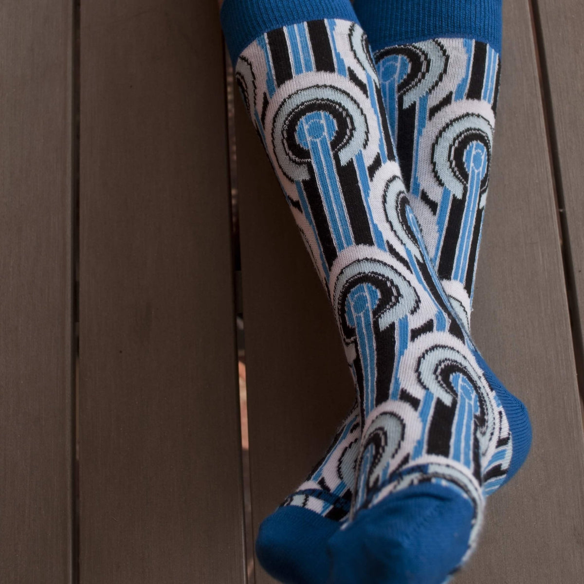 Art Deco Patterned Socks from the Sock Panda, 1-Art Deco Lg