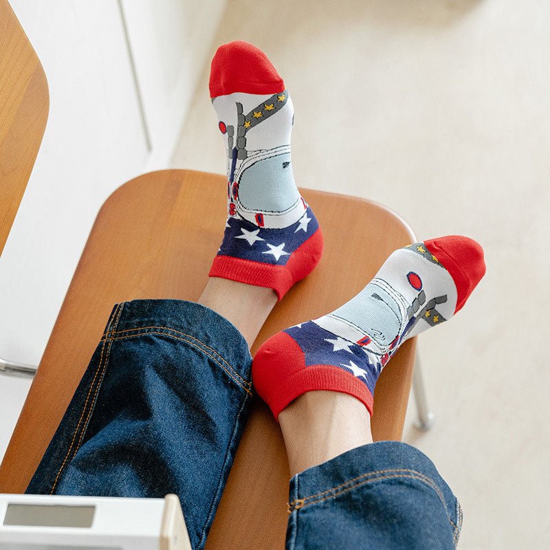 Astronaut Ankle Socks (Adult Large - Men's Shoe Sizes 8-12), Astronaut Ankle