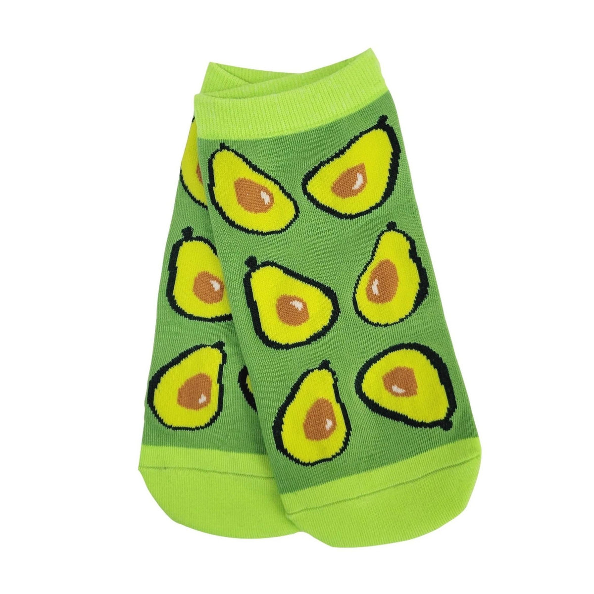 Avocado Patterned Ankle Socks (Adult Medium - Women's Shoe Sizes 5-10), Avocado Ankle