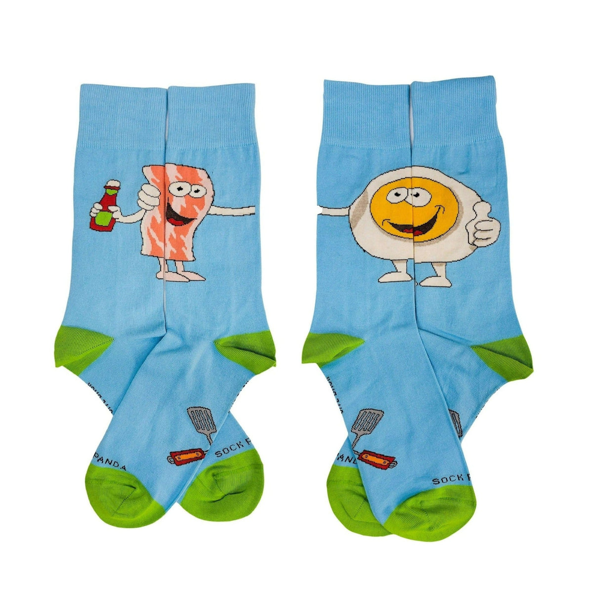 Bacon and Eggs - The Ultimate Partnership Sock (Left / Right) from the Sock Panda, Bacon and Eggs