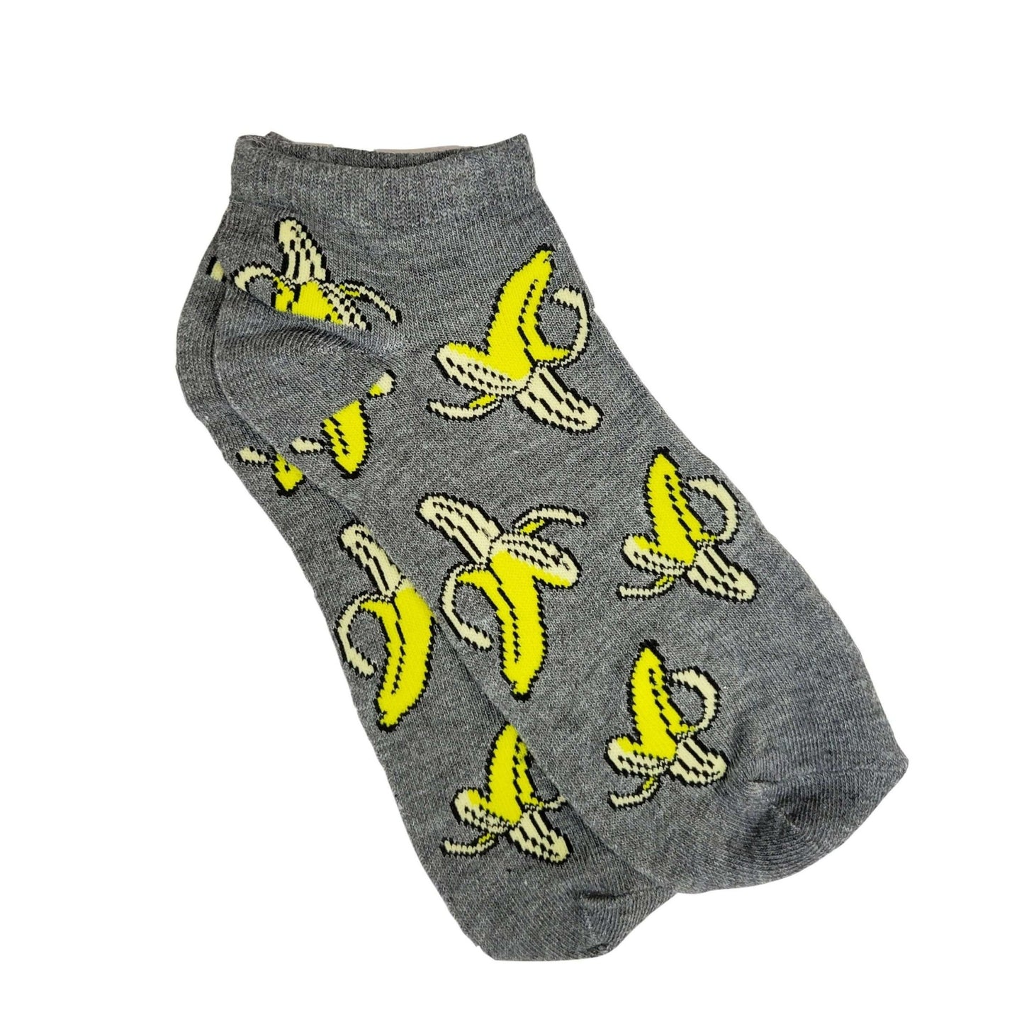 Banana Patterned Ankle Socks (Adult Medium - Women's Shoe Sizes 5 - 10)
