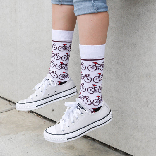 Bicycle Pattern Socks from the Sock Panda (Adult Small - Shoe Sizes 2 - 5)