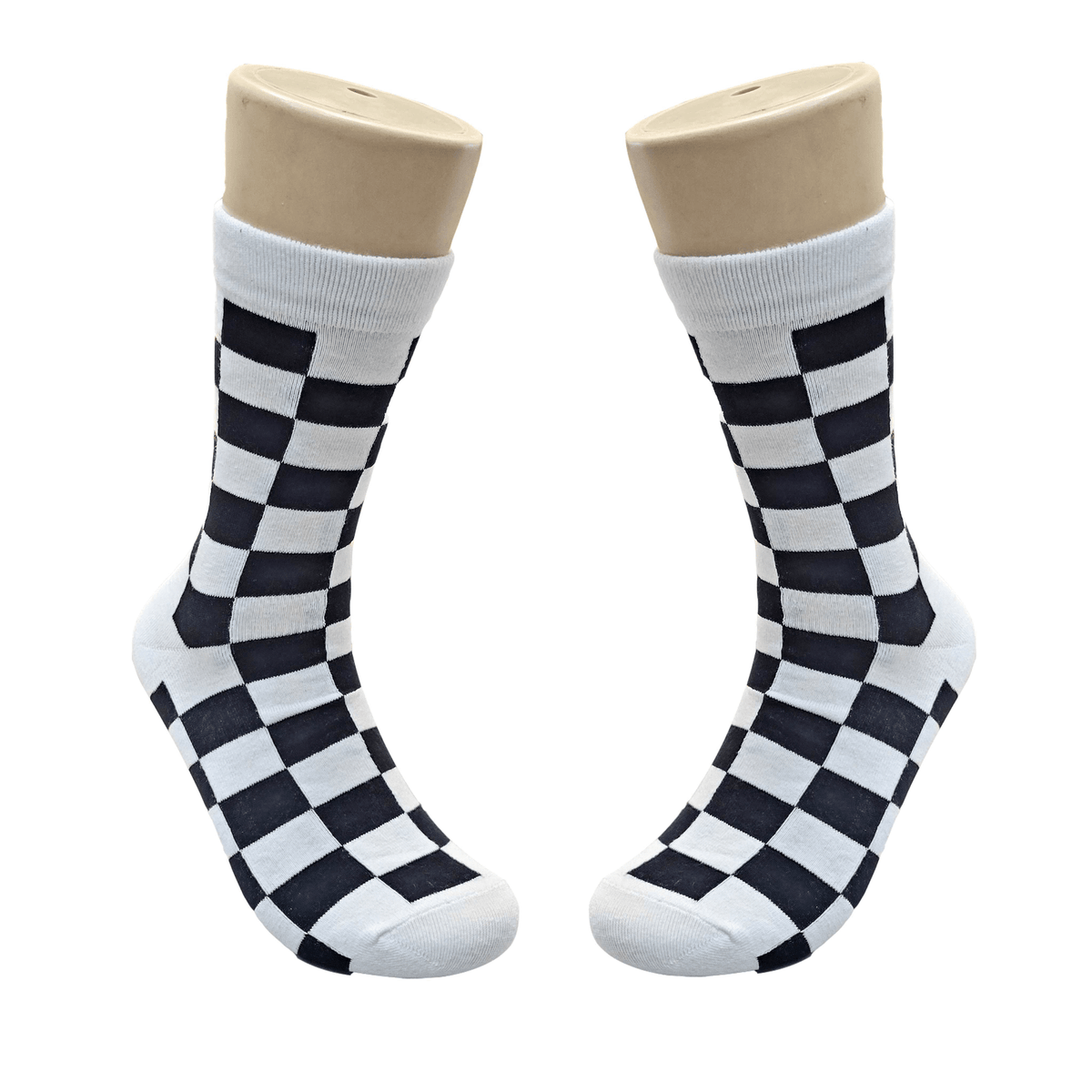 Black and White Checkered Socks from the Sock Panda (Adult Large - Men's Shoe Sizes 8-12), BWman