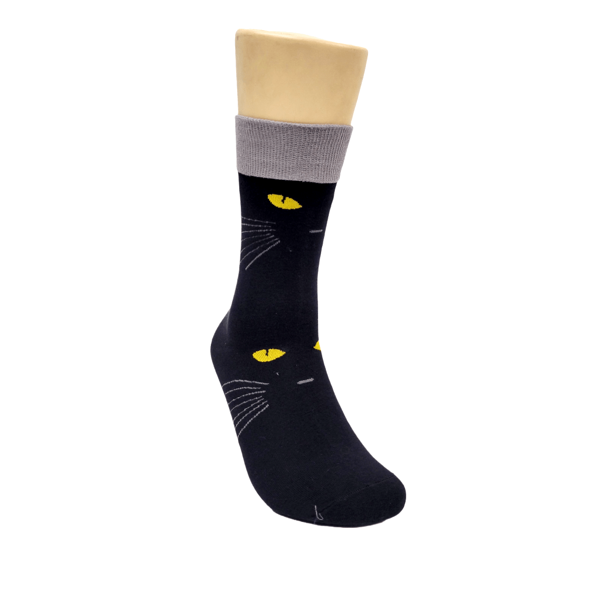 Black Cat Socks from the Socks Panda (Adult Medium - Women's Shoe Sizes 5-10), BlackCatFaceMd