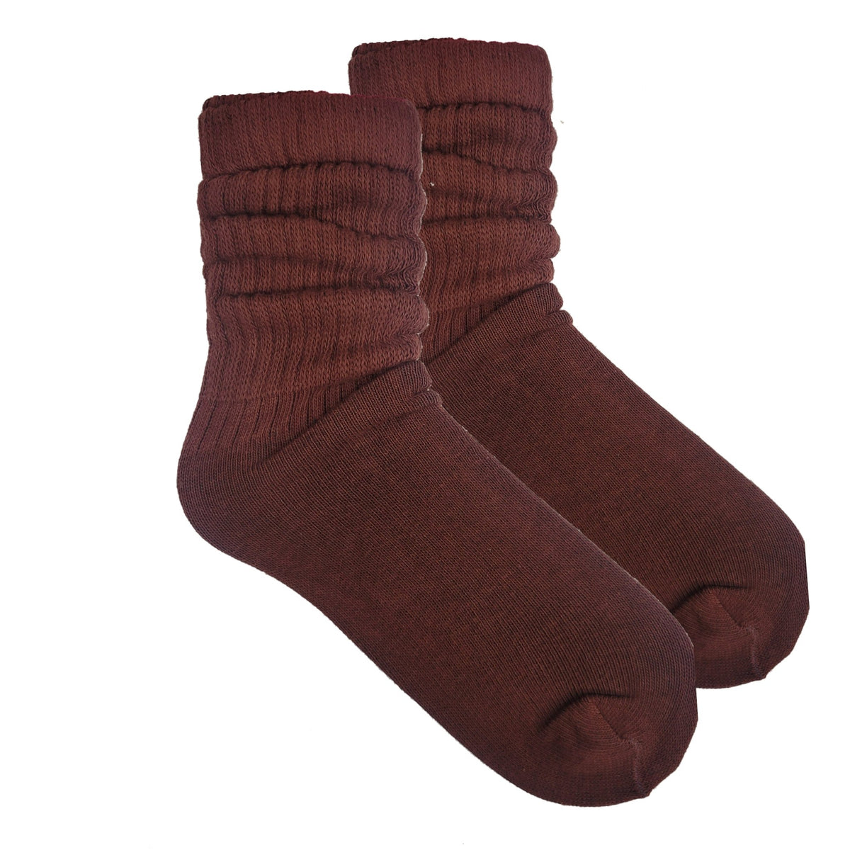 Brown Slouch Socks (Adult Medium - Women's Shoe Sizes 5-10) - Lightweight, BrownSlouch