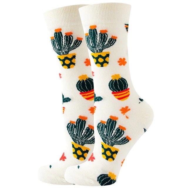 Cactus Pattern Socks (Adult Medium - Women's Shoe Sizes 5-10), CactusPattMd