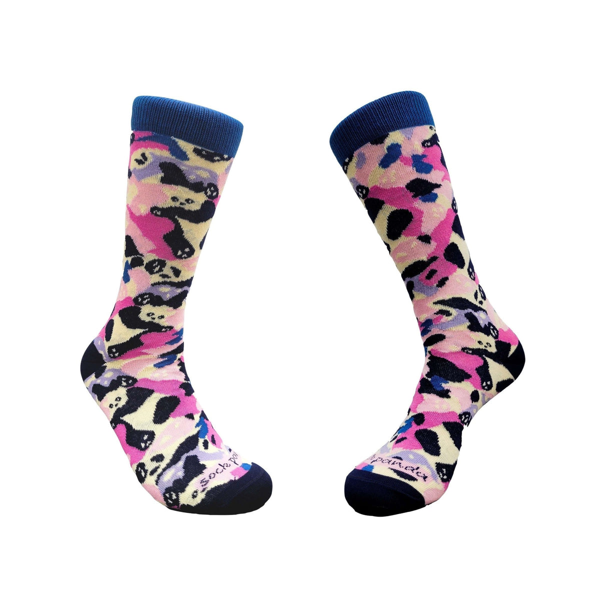 Camouflage Panda Socks from the Sock Panda (Adult Medium - Women's Shoe Sizes 5-10), Pink Panda Camo