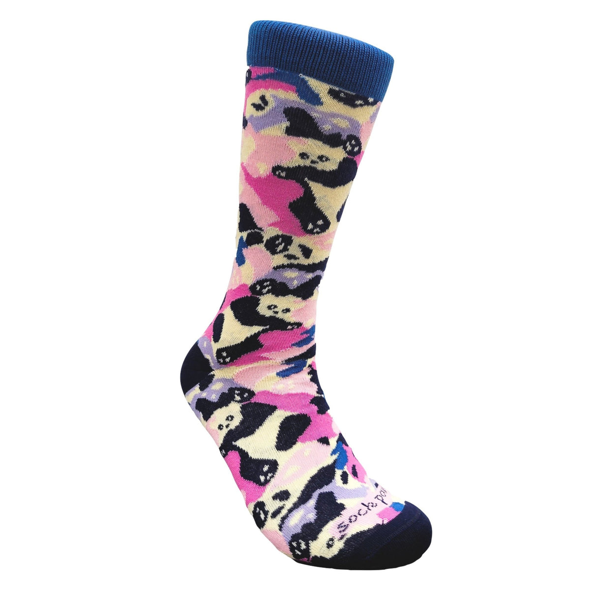 Camouflage Panda Socks from the Sock Panda (Adult Medium - Women's Shoe Sizes 5-10), Pink Panda Camo