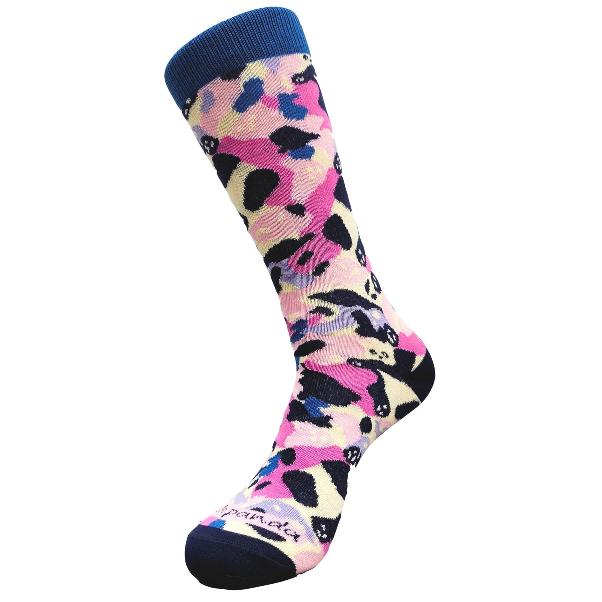 Camouflage Panda Socks from the Sock Panda (Adult Medium - Women's Shoe Sizes 5-10), Pink Panda Camo