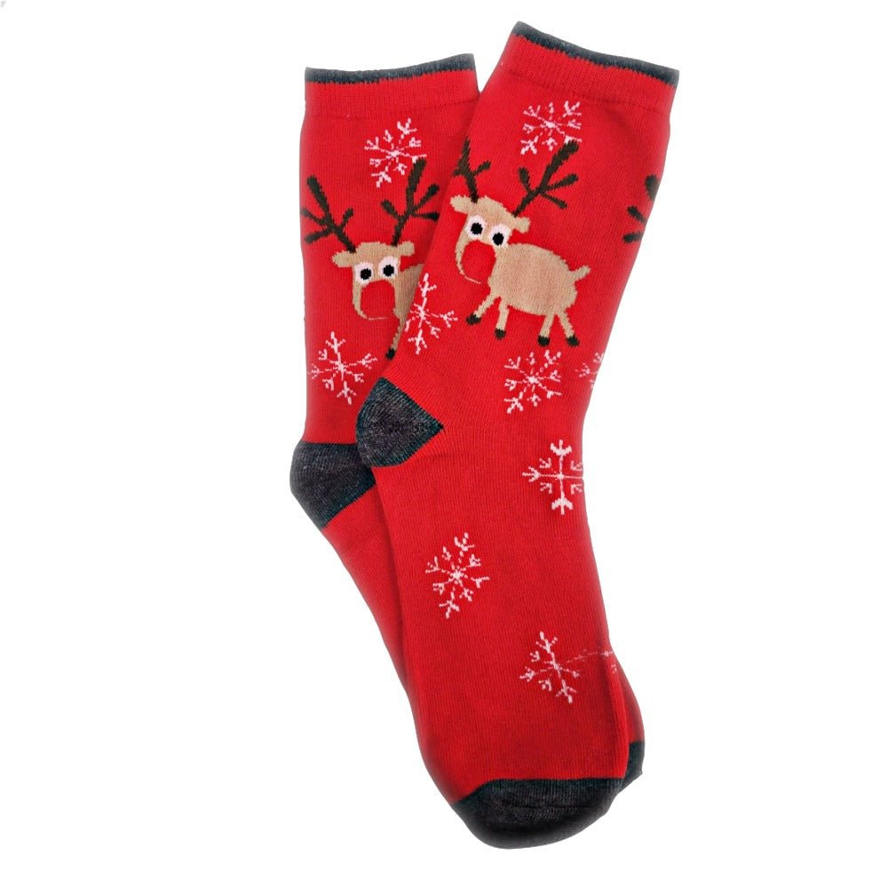 Christmas Holiday Socks (Adult Medium - Women's Shoe Sizes 5-10), ReindeerMd