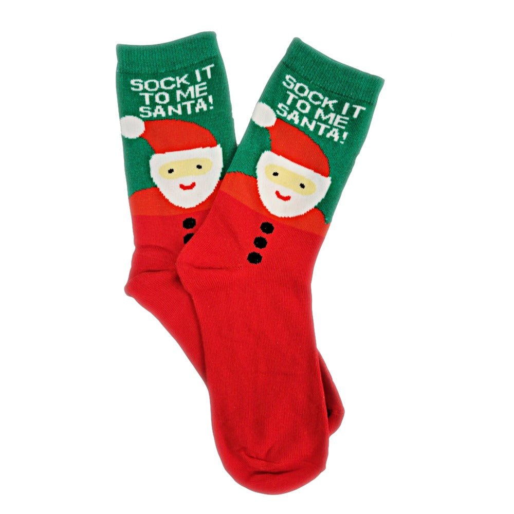 Christmas Holiday Socks (Adult Medium - Women's Shoe Sizes 5-10), Sock it Santa