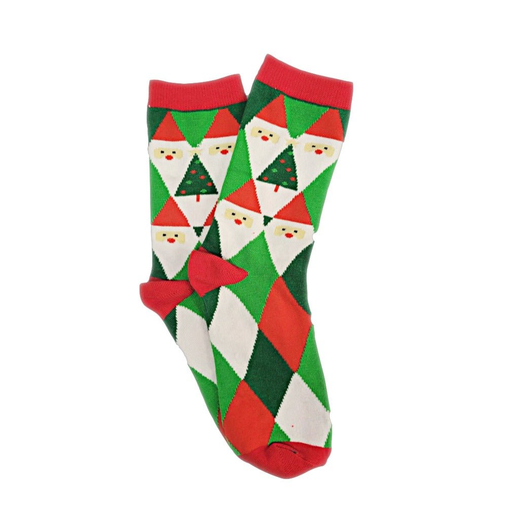 Christmas Holiday Socks (Adult Medium - Women's Shoe Sizes 5-10), Santa Claus Pattern