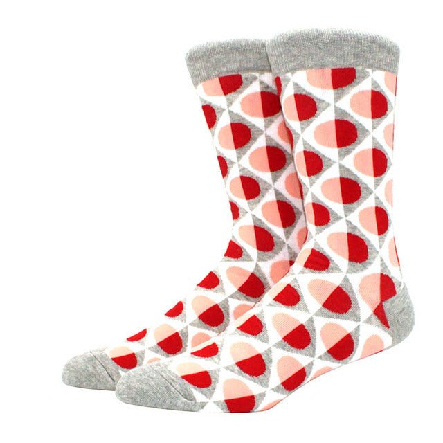 Circle Diamond Geometric Patterned Socks from the Sock Panda (Adult Large - Men's Shoe Sizes 8-12), CircleDiamon