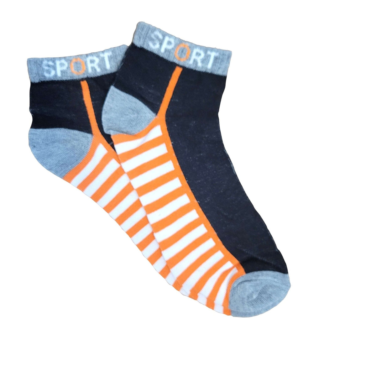 Classic Sport Ankle Socks (Adult Large - Men's Shoe Sizes 8-12), OW Sport Stripe