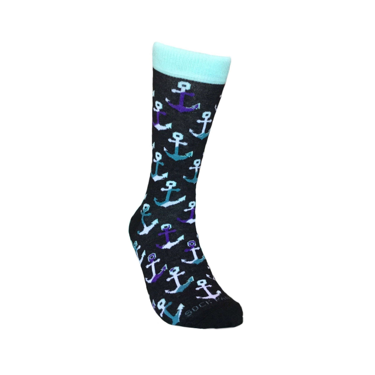 Colorful Anchor Pattern Socks from the Sock Panda, Lg-Anchor Pat