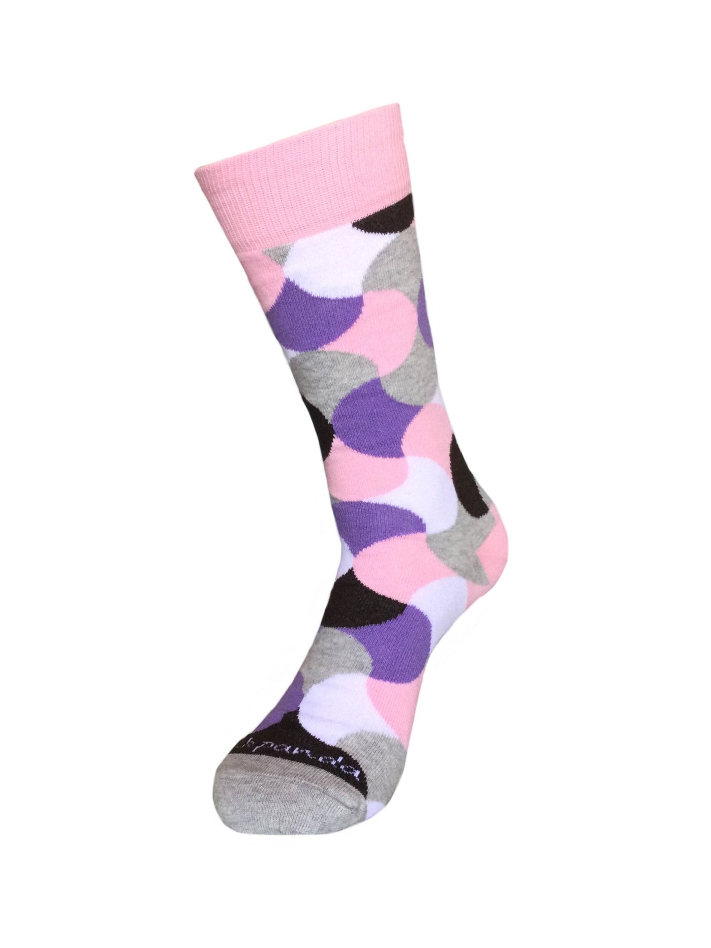 Colorful Purple and Pink Wavy Pattern Socks