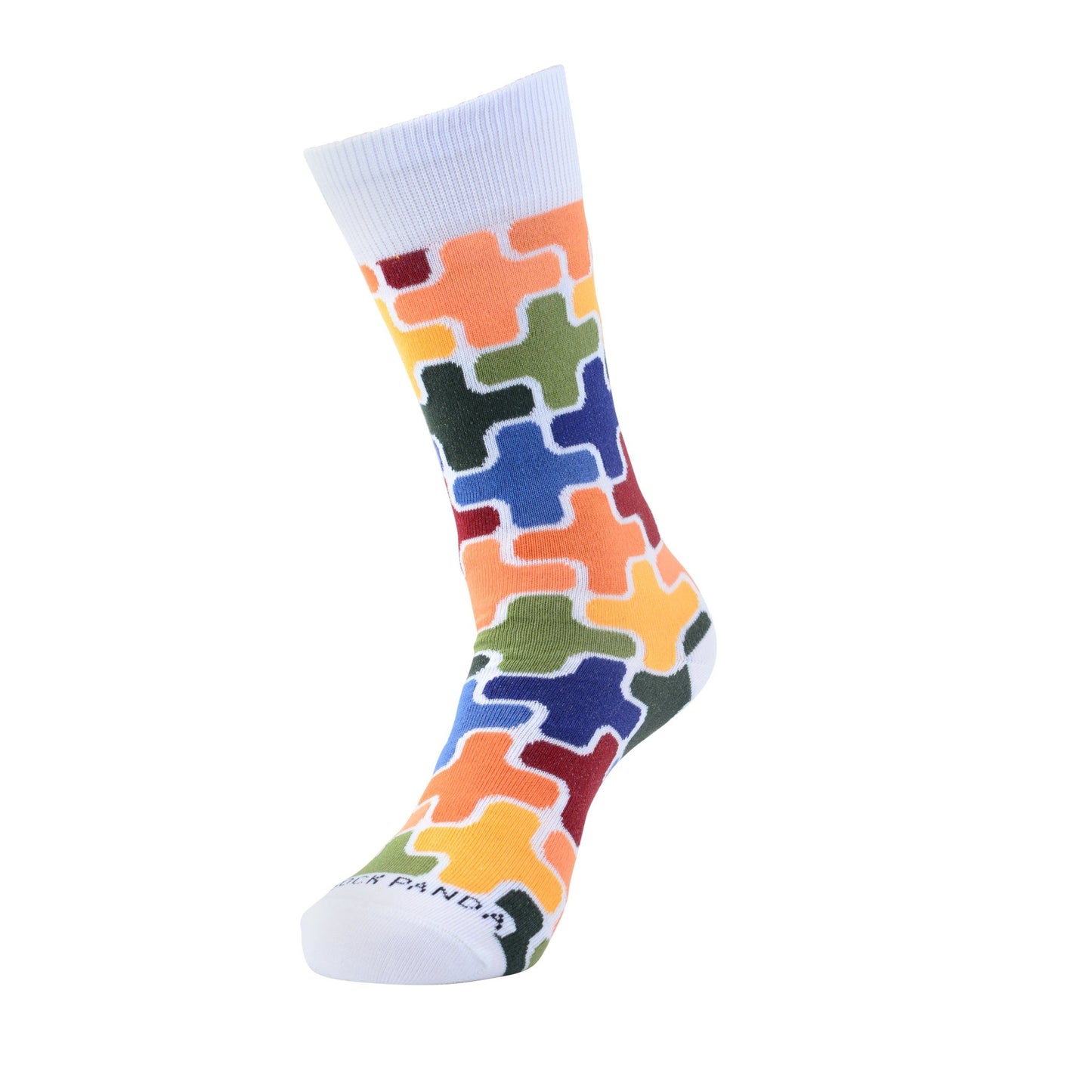 Colorful Puzzle Socks from the Sock Panda (Adult Small - Shoe Sizes 2 - 5)