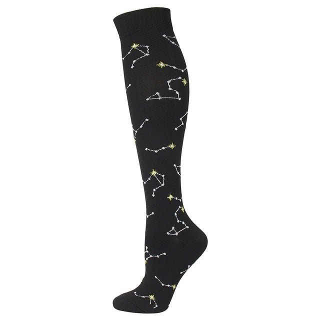 Constellation Pattern Knee High (Compression Socks), ConstellationCompMd