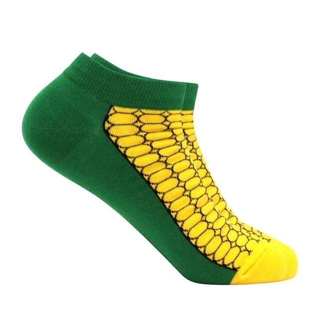 Corn of the Cob Ankle Socks from the Sock Panda, CornAnkleLg