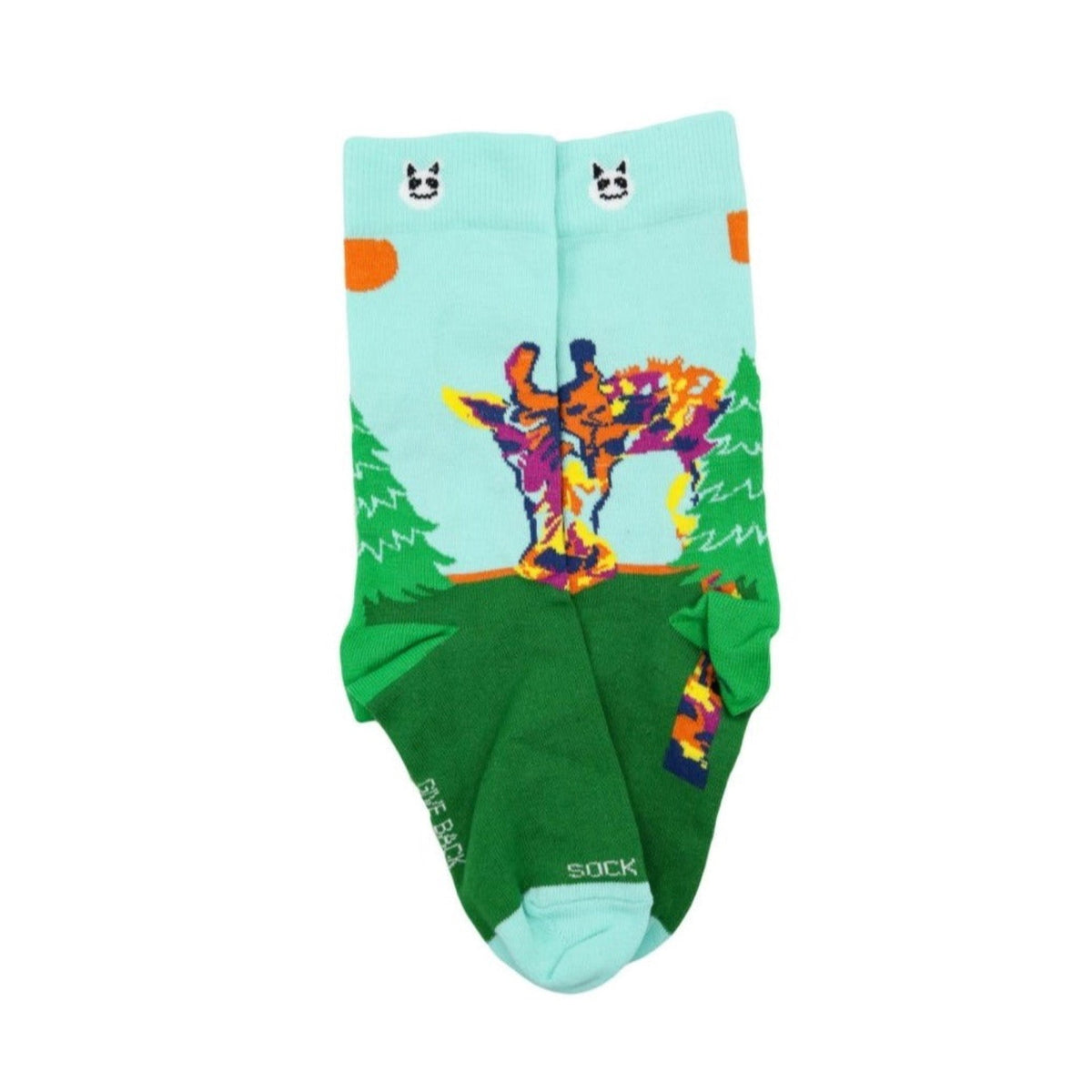 Curious Giraffe Socks from the Sock Panda, Lg Curious Giraffe
