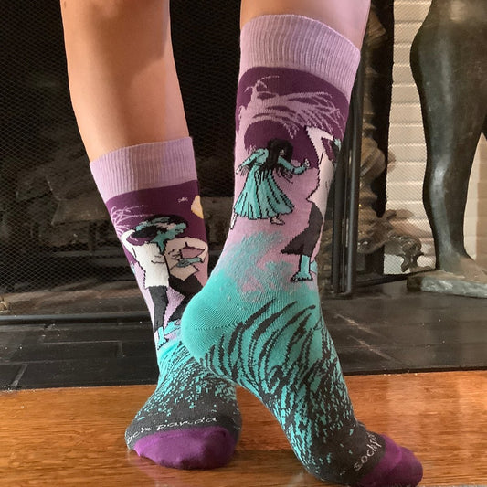 Dancing Ghouls and Monsters Socks from the Sock Panda (Adult Medium - Women's Shoe Sizes 5 - 10)