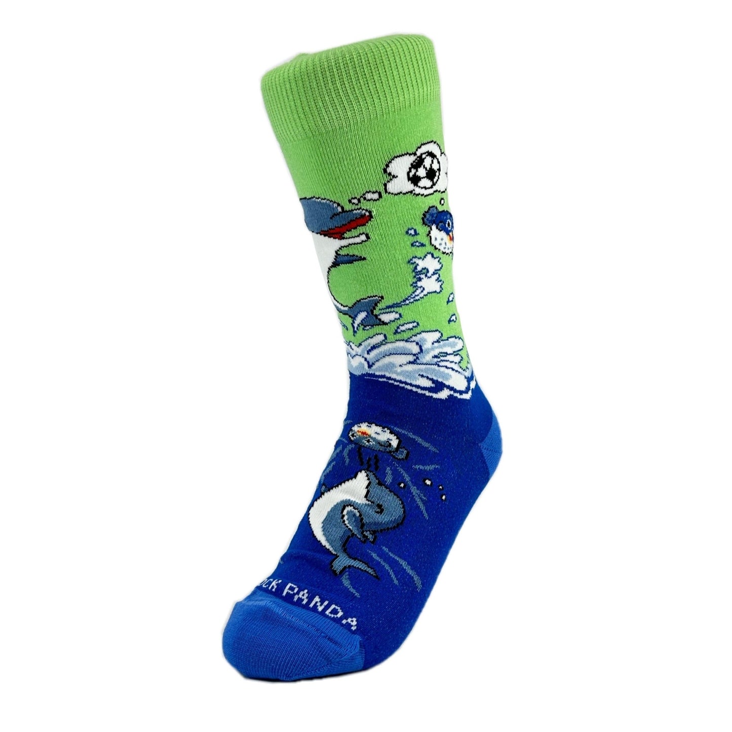 Dolphins and Soccer Socks from the Sock Panda (Adult Small - Shoe Sizes 2 - 5)