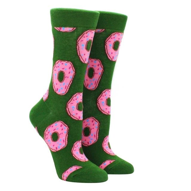 Donut Socks from the Sock Panda (Adult Medium - Women's Shoe Sizes 5-10), GrDonutMd