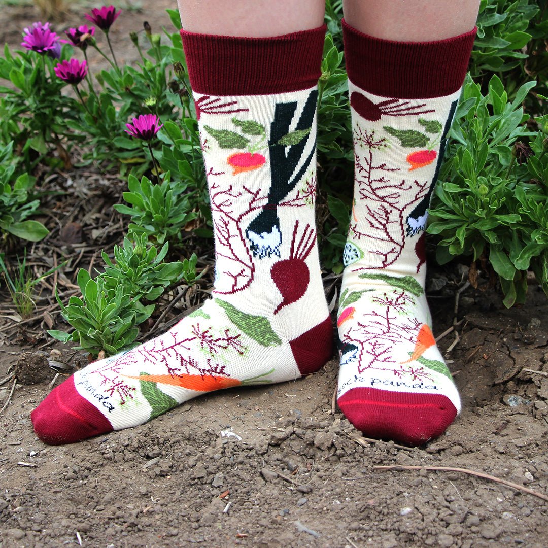Fall Vegetable and Fruit Socks (Adult Medium - Women's Shoe Sizes 5-10) - Sock Panda, Fall Vegetable