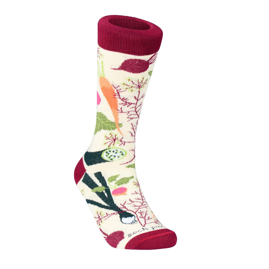 Fall Vegetable and Fruit Socks (Adult Medium - Women's Shoe Sizes 5-10) - Sock Panda, Fall Vegetable