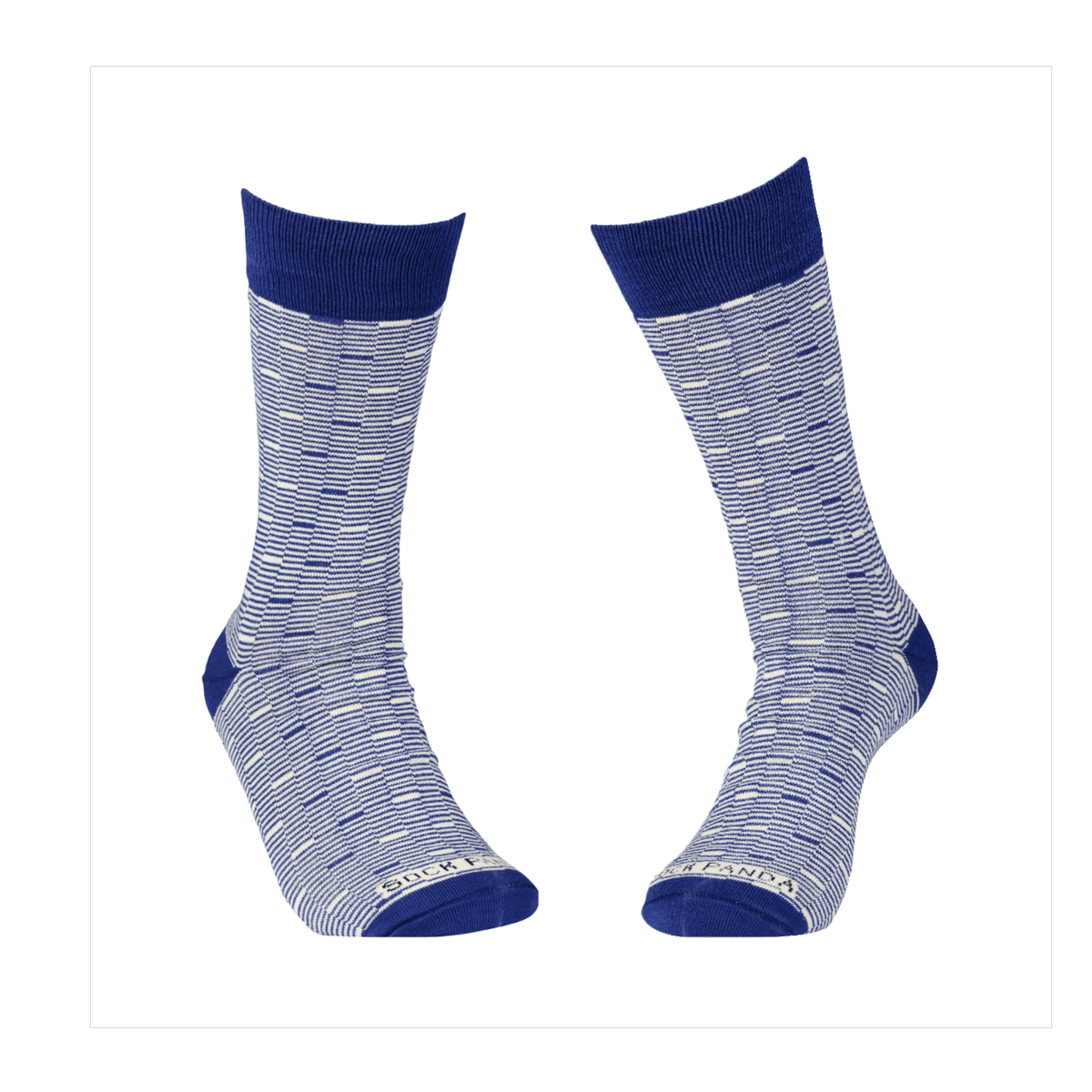 Fashionable Blue & Cream Pattern Socks from the Sock Panda, Blue and Cream