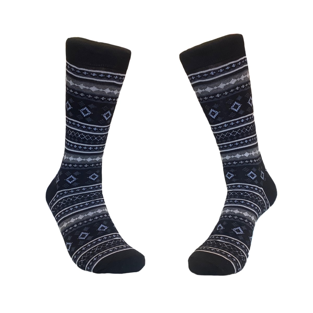 Festive Fair Isle Holiday Pattern Socks (Adult Large - Men's Shoe Sizes 8-12), FestiveFairLG