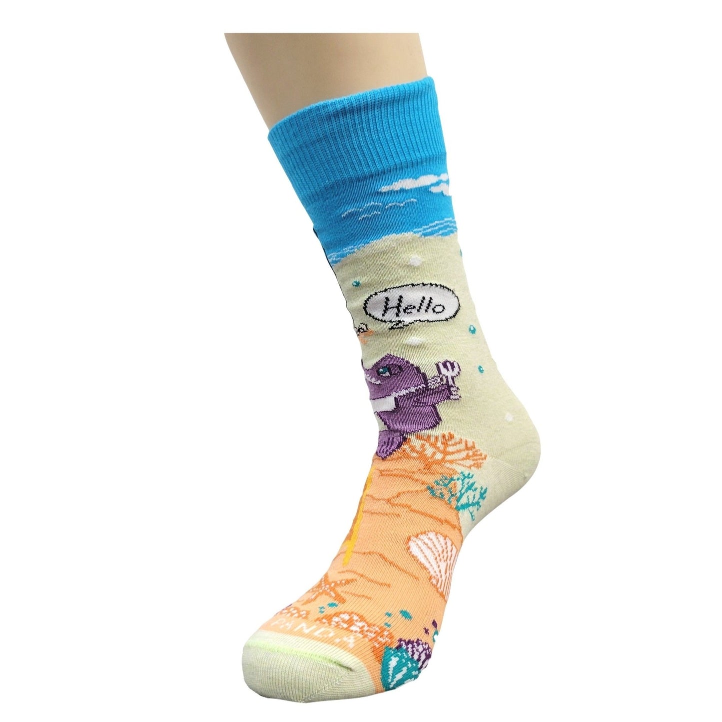 Fish Feast Under the Sea from the Sock Panda (Adult Small - Shoe Sizes 2 - 5)