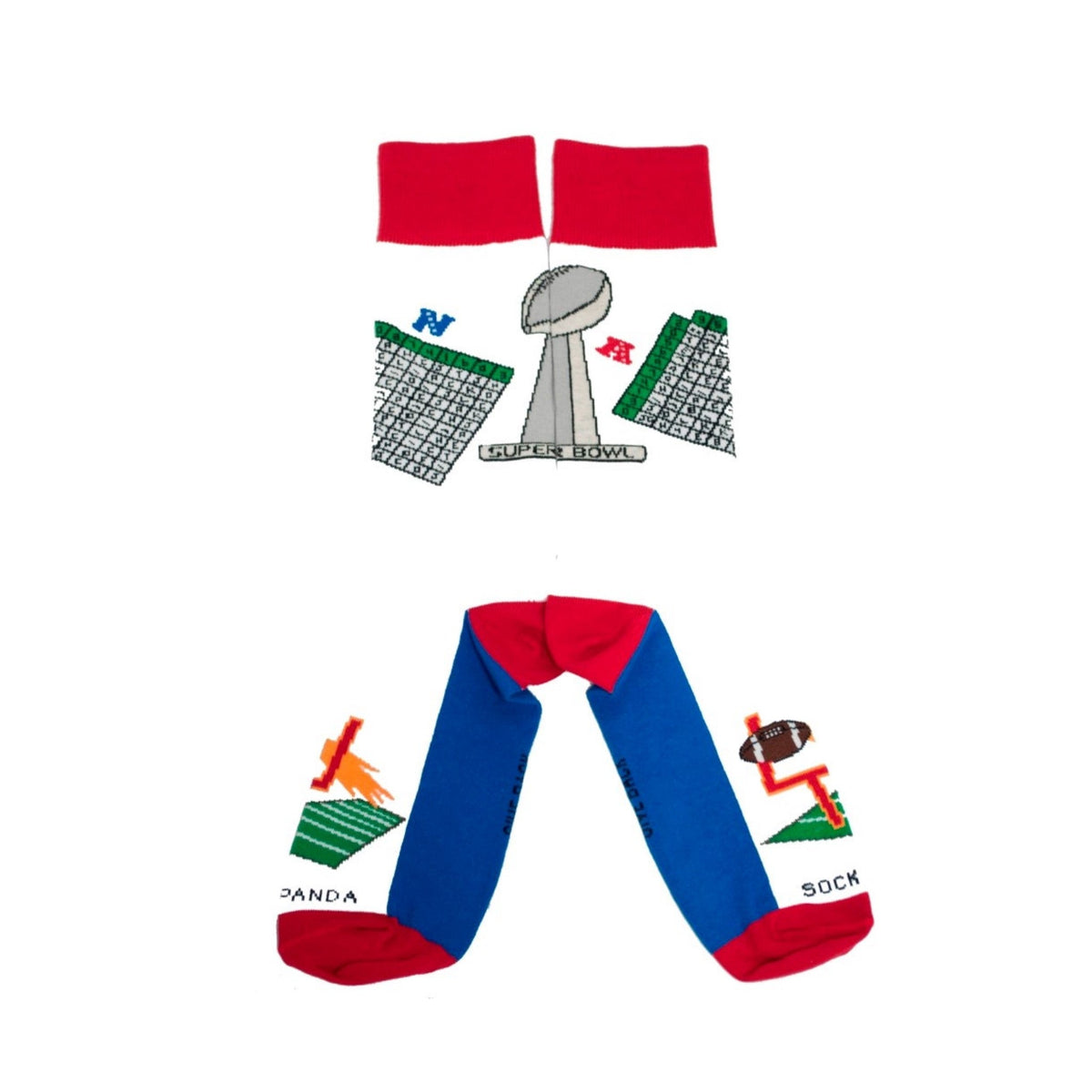 Football Bowl Numbers Pool Socks from the Sock Panda (Adult Large), Superbowl